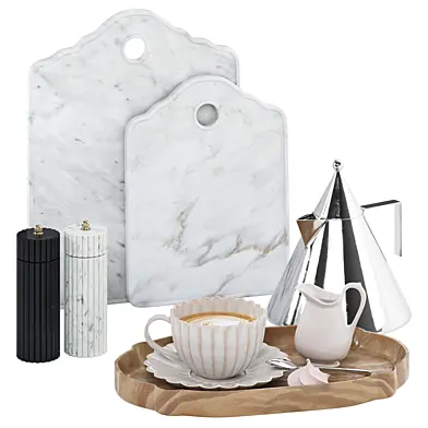 Decorative set with marshmallow