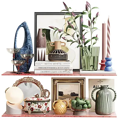 Shelves with decorative set