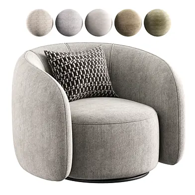 Avril Beige Marle Swivel Chair