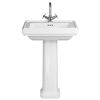Burlington Riviera Square Basin Full Pedestal