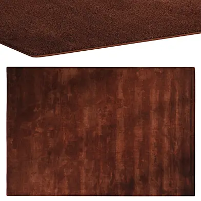 Handloom Cashmere Blend Low Pile Russet Rug
