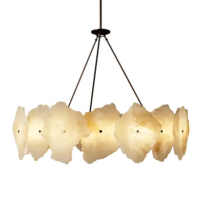 Translucent stone chandelier