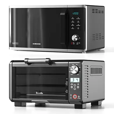 Microwave and Toaster Set