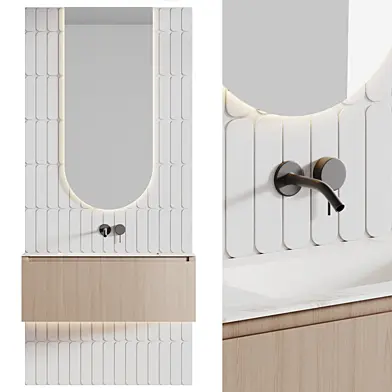 Modern Bathroom furniture with washbasin 04