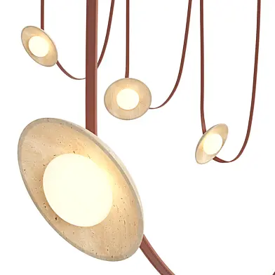 Travertine Ceylon Flowing Chandelier