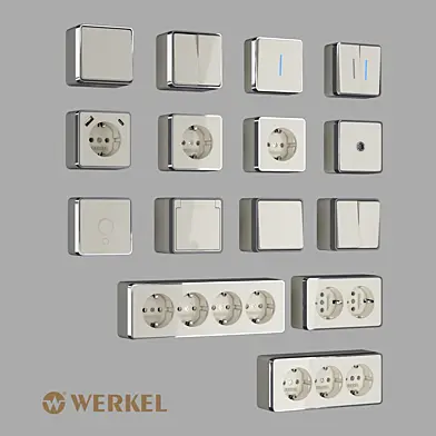 ОМ Накладные розетки и выключатели Gallant Werkel (слоновая кость)