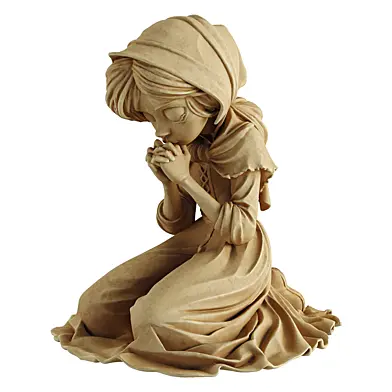 girl prayer statue