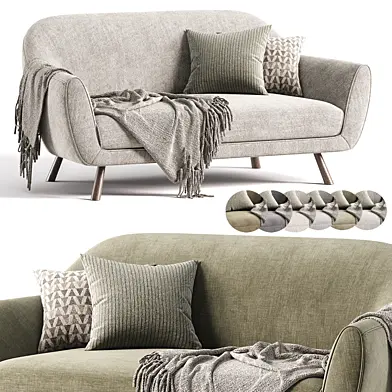 Gabriola 64  Loveseat   Ivory Boucle