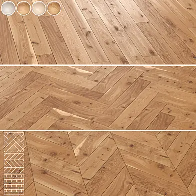 Boen Parquet Wood Floor Collection | 5 Pro Layouts | 2x Herringbone, Chevron, 2x Linear | 4K Textures | Set 11