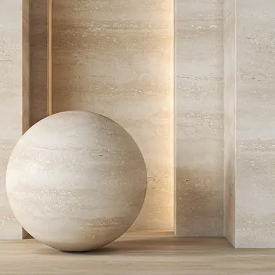 Travertine Texture 4K - Seamless