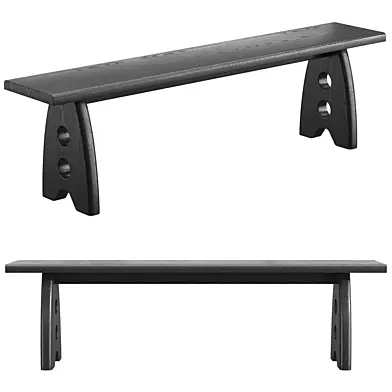 Solid wood bench 01