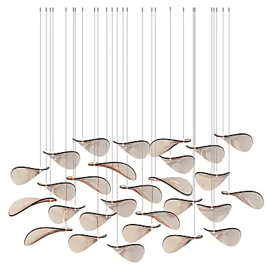 Wave Floating Leaf Chandelier