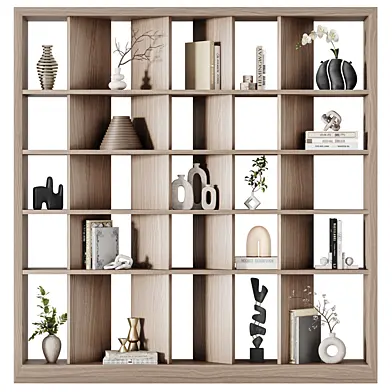 Ladder shelves with decorative accessories