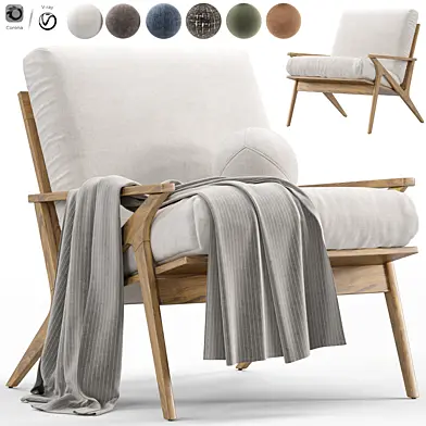 Cavett Wood Frame Armchair by Crate & Barrel