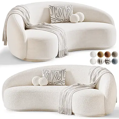 Boucle Curved Sofa
