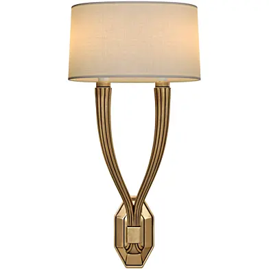 Двойной медный настенный светильник бра Ruhlmann Art Deco