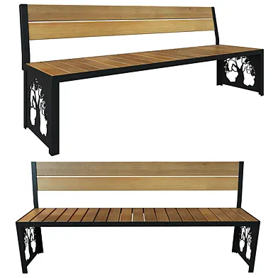 Bench "Pattern" (larch timber) Art. SK-2.17