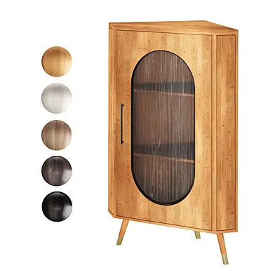 Modern Corner Accent Cabinet Set 01