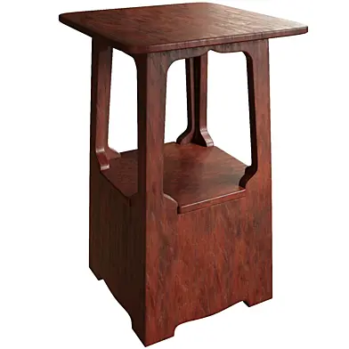 Antique Arts & Crafts Oak Pagoda Tabouret Table