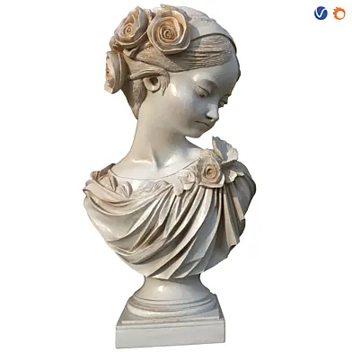 Classical Lady Bust Sculpture Decor By Rose