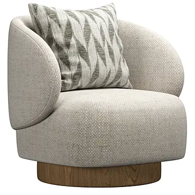 Barrel swivel armchair