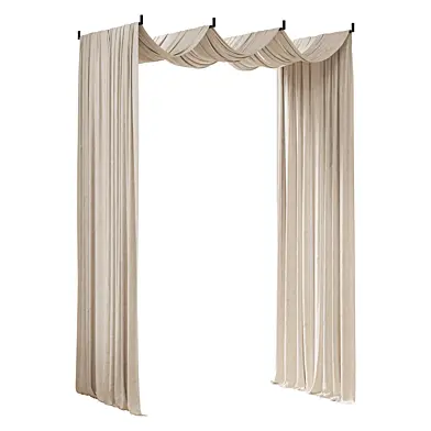 Curtain HE-No 05 Wall Drapery Curtain 01