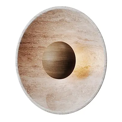 Travertine Round Wall Light