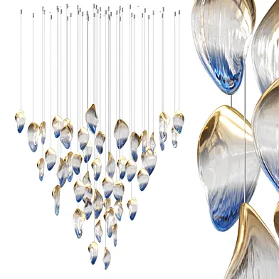 Ocean Drift Blown Glass Chandelier 01