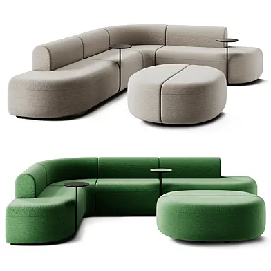 MDD Artico Sectional Sofa with Table Set