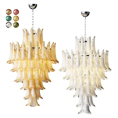 Murano Petal Glass Chandelier