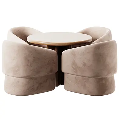 Lauryn Lounge Chair and Andrill Table Walnut