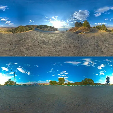 Mountain Road Sunset Panorama