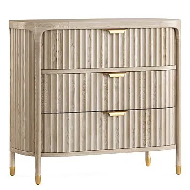 Isla Fluted-Wood Three-Drawer Dresser Anthropologie