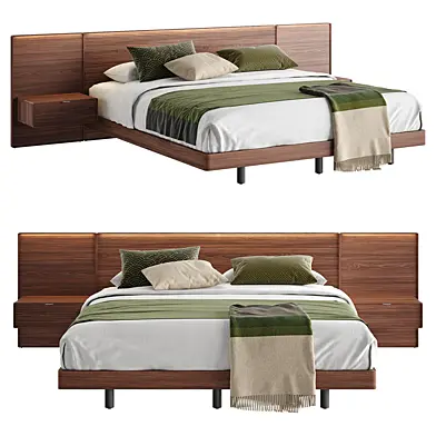 Norlen bed with 2 bedside tables