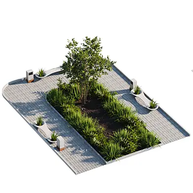 Town Square Landscape 135