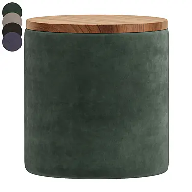 Boucle Upholstered Storage Ottoman