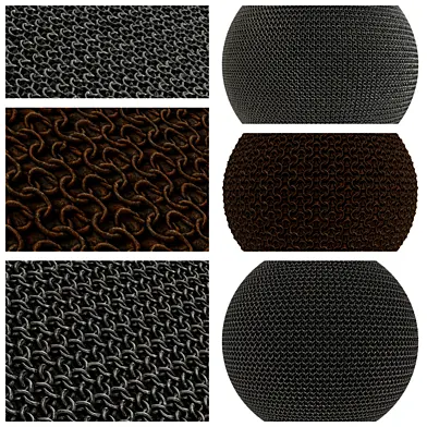 FB1184 Chainmail PBR Textures – Woven Metal Variants covering | PBR | 2mat | 4K