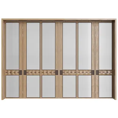 WoodFrame mesh folding door – Interior door 003