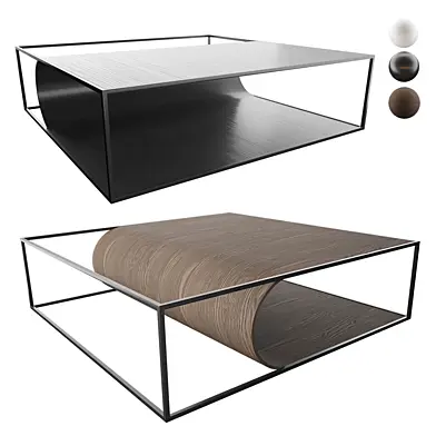 Minimal Metal Table with 3 Different material