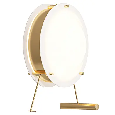 Rare Tito Agnoli  Table Lamp in Perspex and Brass