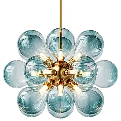 18 Light-Cluster-Gradual Blue Glass