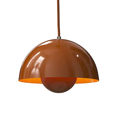 Set of 2 enamel flowerpot hanging lamps