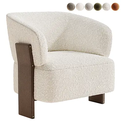 Diamante Glamour Beige Fabric Armchair