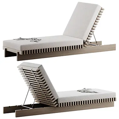 Taiko Stained Teak Outdoor Sun Lounger