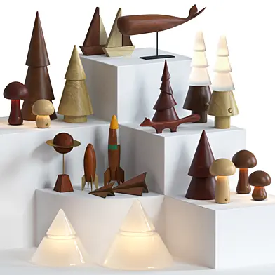 Decorative set wooden figures from Pinterest