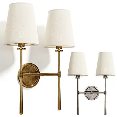 Rhodes 2 Light Linen Wall Sconce vanceihome