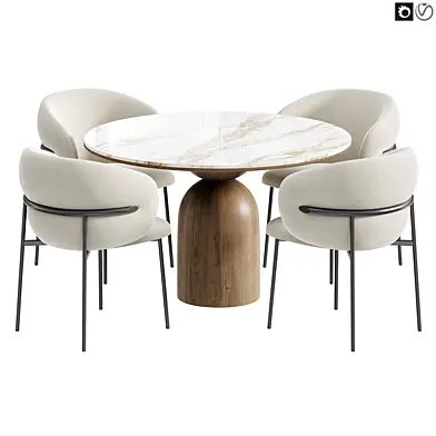 Dining Set 035 | Chair Calligaris Oleandro | ARTSOURCE Dining table