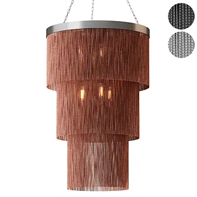 Chain Long Chandelier Silver Copper Black 2