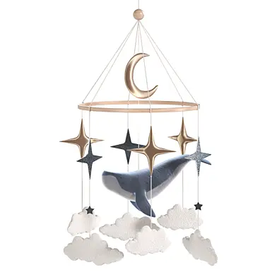 Mobil with Whale for Kids Room