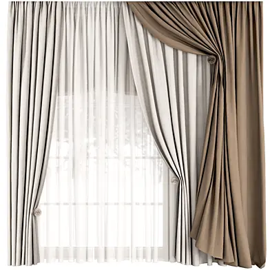 MI Silk and Cotton Curtain Set 124